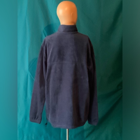 Columbia, Mens Navy Blue zipper fleece jacket, side pockets, size XLT, EUC - Picture 2 of 2